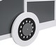 preview thumbnail 19 of 17, Grey+White Twin over Twin Solid Wood Bus-Shaped Bunk Bed with Wheels