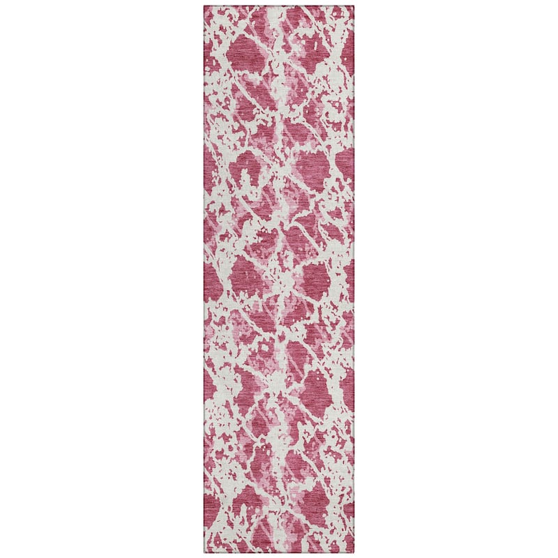 Machine Washable Indoor/ Outdoor Abstract Modern Chantille Rug