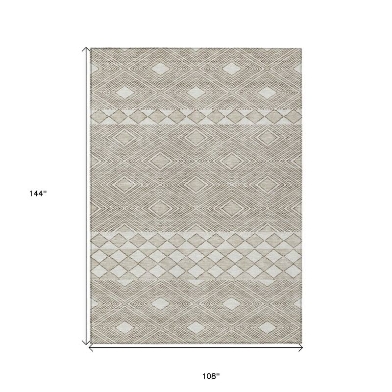 HomeRoots Geometric Transitional Rectangle Outdoor Rug