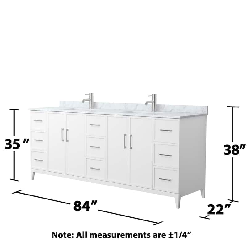 Elan 84-inch Double Vanity, Marble Top