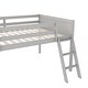 preview thumbnail 7 of 9, Modern Concise Design Full Size Wood Low Loft Bed with Convertible Ladder,Sturdy Wood Frame and Full-Length Guardrail