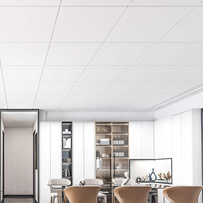 Art3d 2ft x 2ft Smooth Ceiling Tile,Lay-in Ceiling Tile,12Pcs