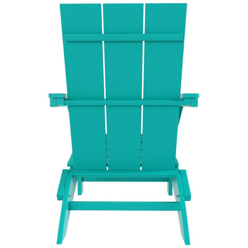Polytrends Shoreside Modern Poly Folding Eco-Friendly All Weather Adirondack Chair (Set of 4)