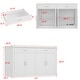 preview thumbnail 30 of 40, Kitchen Island with Storage Cabinet, White Kitchen Island Table with Drawers & Shelves Pantry