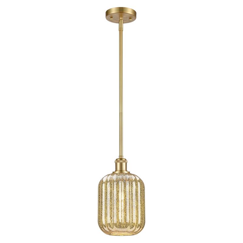Innovations Lighting Endless Possibilities Ballston - Preston - 1 Light 7" Jar Shade Stem Hung Mini Pendant - Mercury/Satin Gold