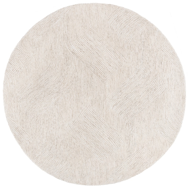 SAFAVIEH Handmade Pine Anaya Modern & Contemporary Wool Rug - 6' Round - Light Sage