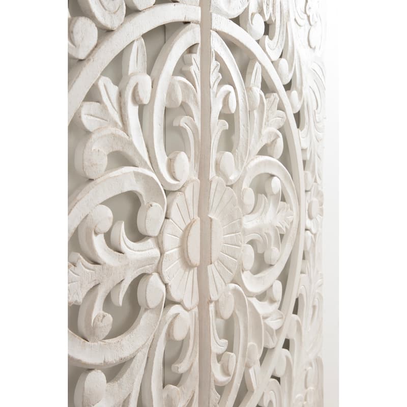 Kate and Laurel Saanvi Carved Wood Wall Art Set