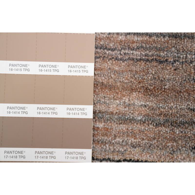 Hand Knotted Oriental 100% Wool Carpet Tribal Stripe Brown Gabbeh Area Rug - 4' 11'' X 3' 0''