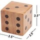 preview thumbnail 2 of 9, GSE™ 3.5" Rubber Hardwood Giant Yard Dice Set with Bucket and Yardzee & Farkle Scorecard - Giant Dice Set