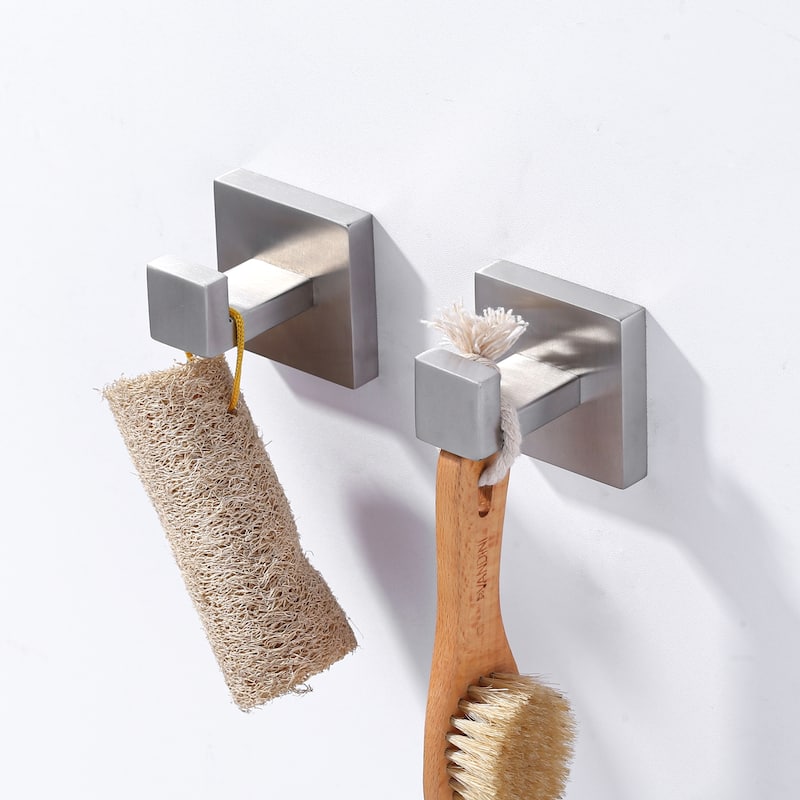 WOWOW J-Hook Wall Mount Robe/Towel Hook 2PCS