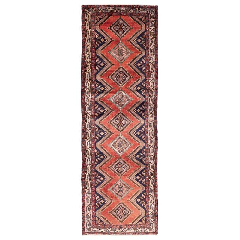 ECARPETGALLERY Hand-knotted Konya Anatolian Dark Copper Wool Rug - 3'6 x 10'8