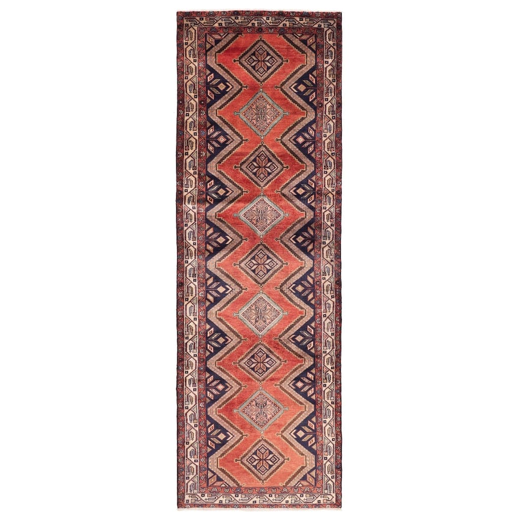 ECARPETGALLERY Hand-knotted Konya Anatolian Dark Copper Wool Rug - 3'6 x 10'8