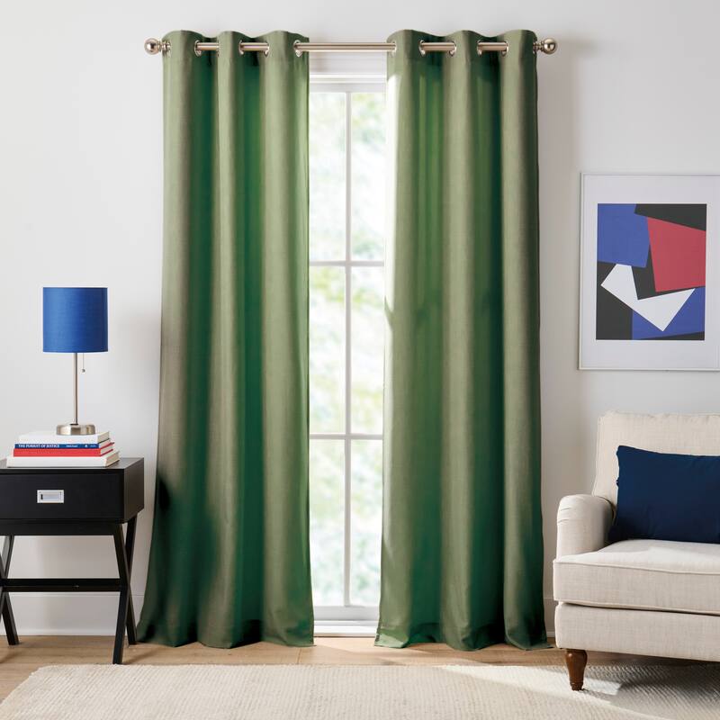 Tommy Hilfiger Jacob Grommet Window Curtain Panel Pair