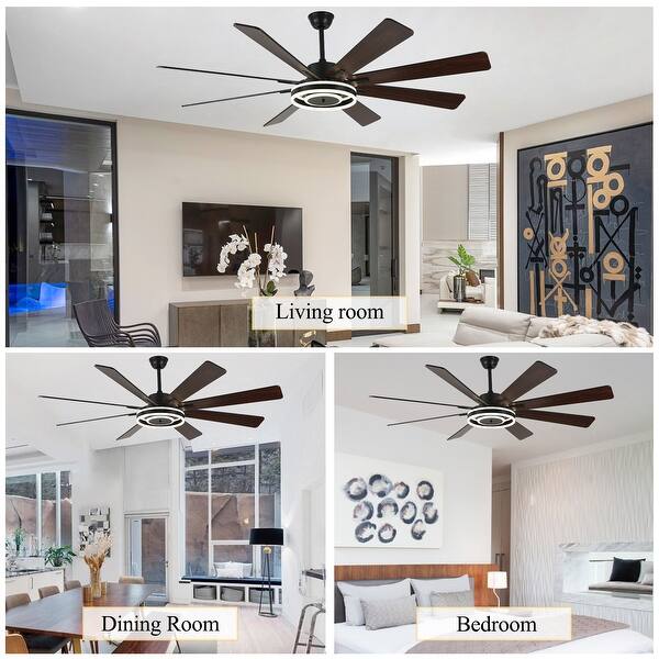 Oaks Aura Cotti 20in. Low Profile Ceiling Fan with Light, 6-Speed Ceiling Fan, Flush Mount Smart Ceiling Fan with Remote