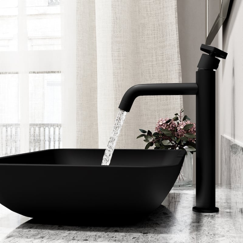 VIGO Ruxton 12" H Single Handle Single Hole Bathroom Vessel Faucet