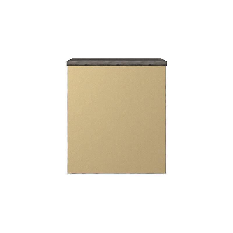 Signature Design by Ashley Gerridan Grey and White Woodgrain Nightstand