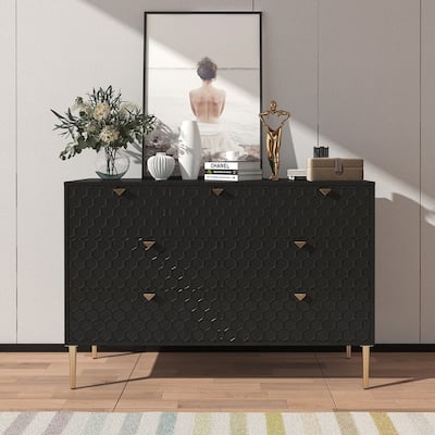 Modern 7-Drawer Storage Cabinet: Solid Wood Organizer For Bedroom, Office & Entryway - Versatile Contemporary Design