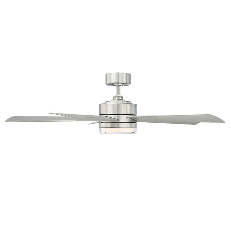 Wynd 52 Inch Five Blade Indoor / Outdoor Smart Ceiling Fan with Six Speed DC Motor and LED Light.