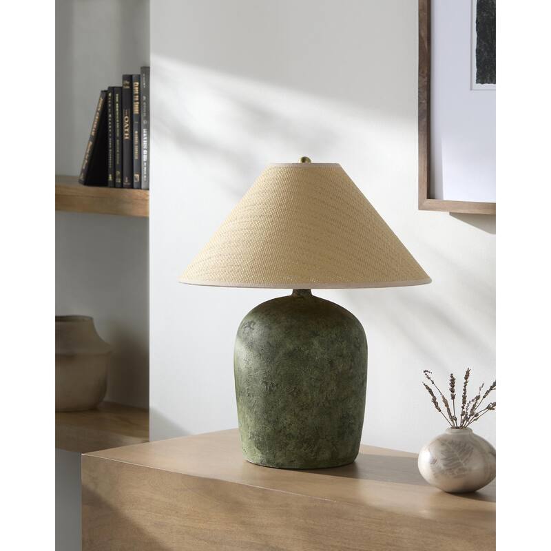 Livabliss Otahu Traditional Accent Table Lamp - 20"H x 17"W x 17"D - Green