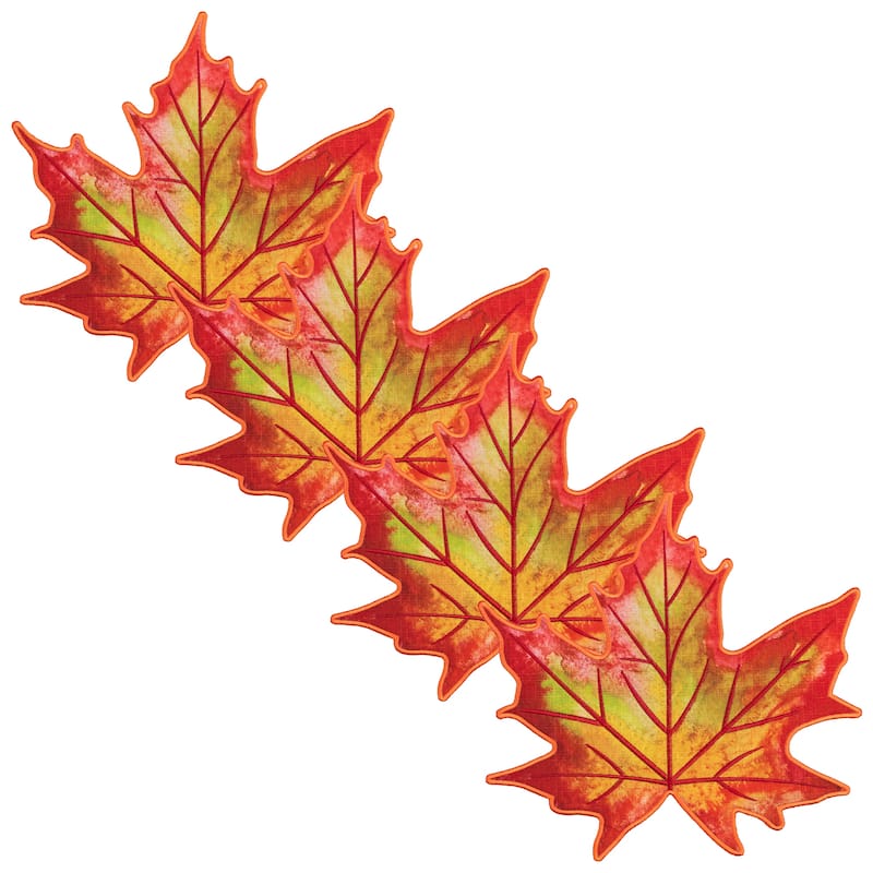Maple Leaf Fall Harvest Placemats - 14.75" - Set of 4