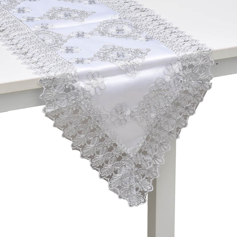 Shop LC Polyester Table Runner with Lace Mothers Day Gifts for Mom