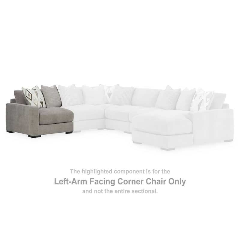 Signature Design by Ashley Aslan Court Gray 5-Piece Sectional - 113" W x 113" D x 36" H