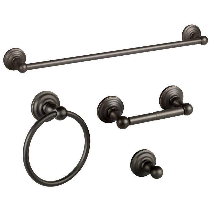 Design House Calisto Bathroom Accessory Set with 24" Center to Center - Oil Rubbed Bronze