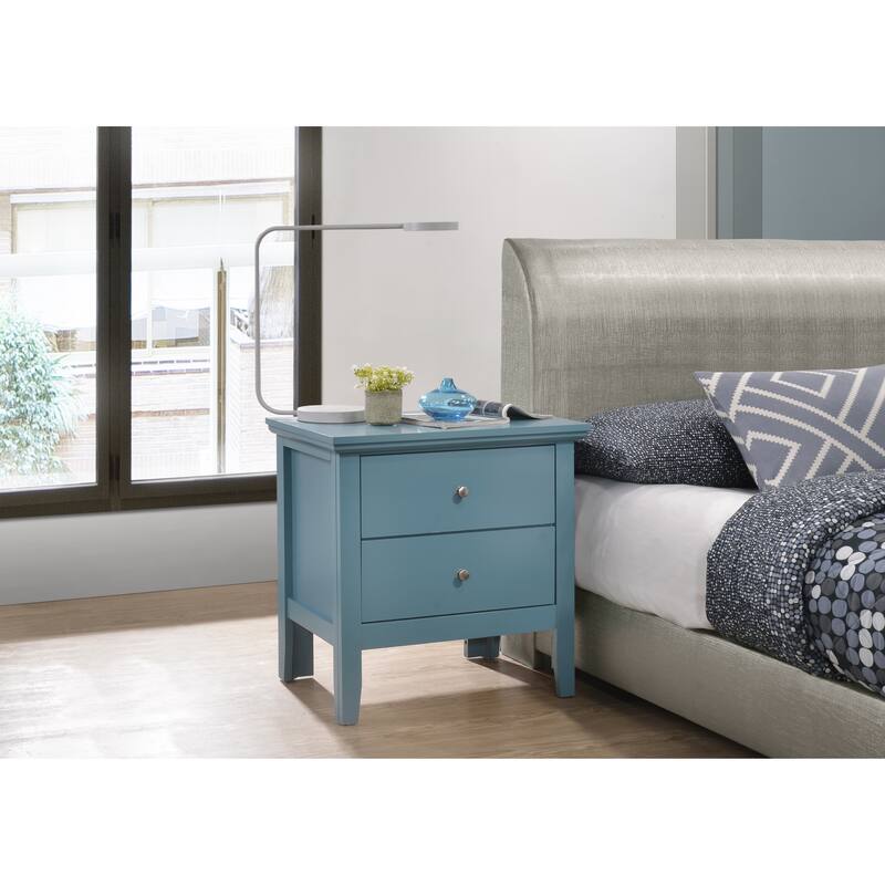 Glory Furniture Primo G1333-N Nightstand , Silver Champagne