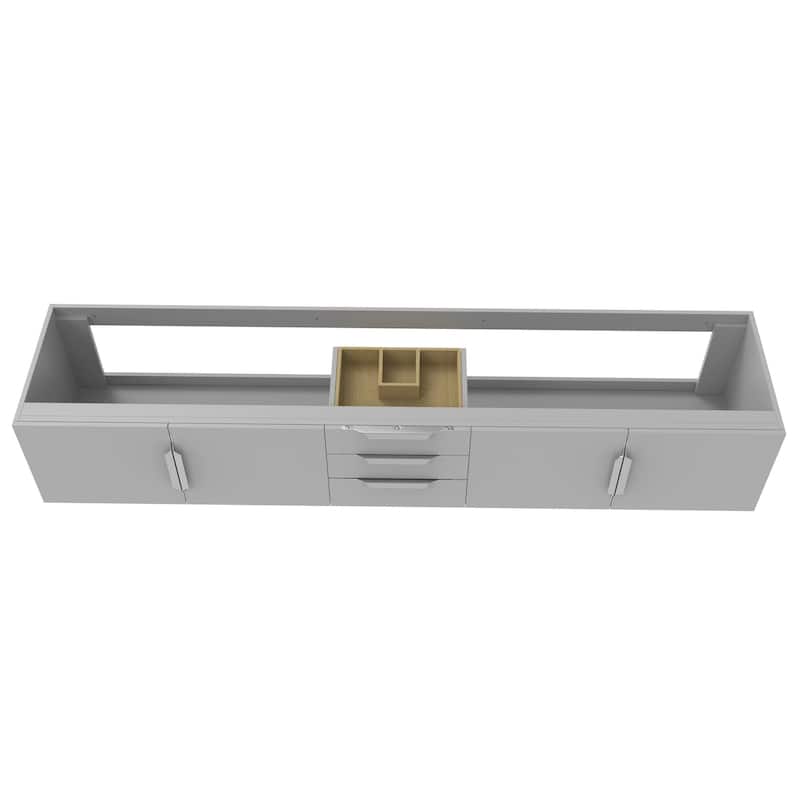 Alpine 84" Wall Mounted Bathroom Vanity (Base Only)