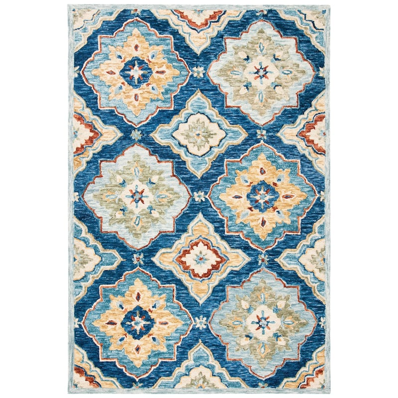 SAFAVIEH Handmade Suzani Aisha Floral Trellis Wool Rug