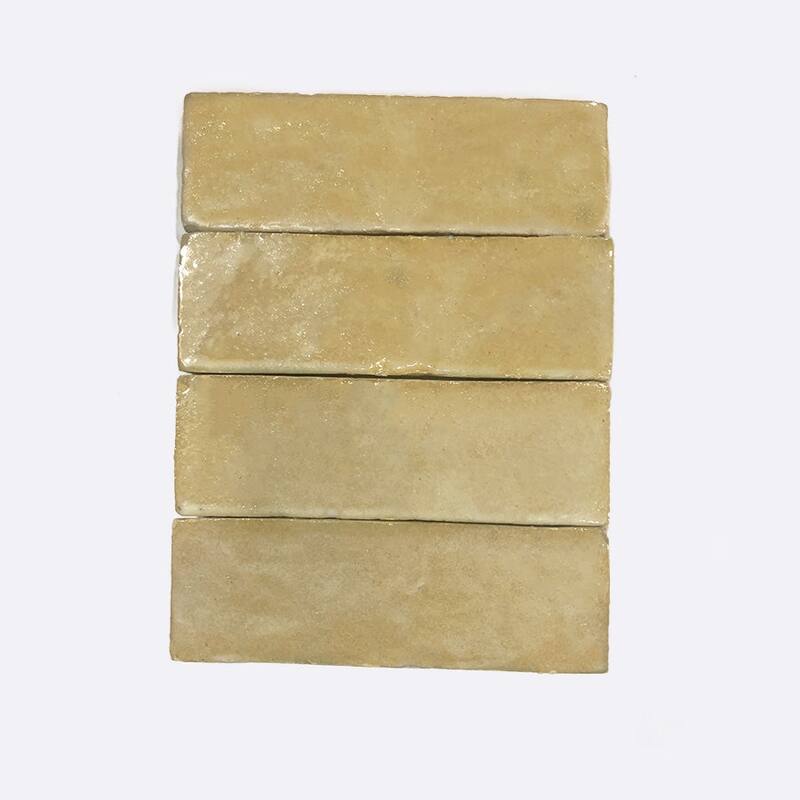 Moroccan Handmade 2x6 Solid Color Zellige Tile Sand-glazed