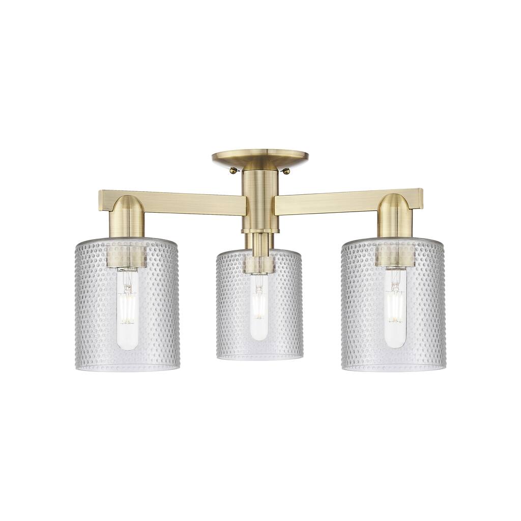 Innovations Lighting Endless Possibilities Arcadia - Cobbleskill - 3 Light 23" Semi-Flush Mount