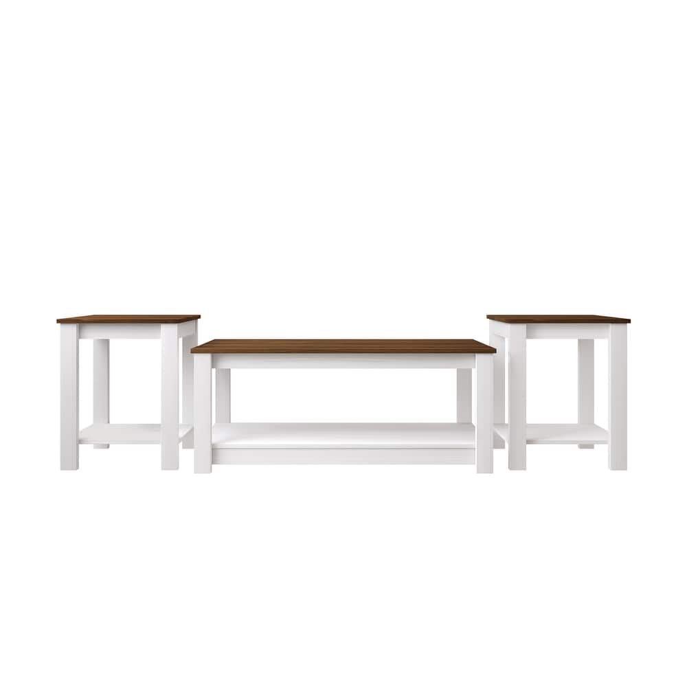 CraftPorch Classic 3- Pieces Coffee Table Set