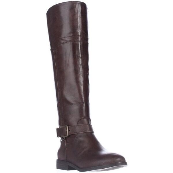 Marc Fisher Aysha Knee-High Riding Boots, Dark Brown Leather - 5.5 us