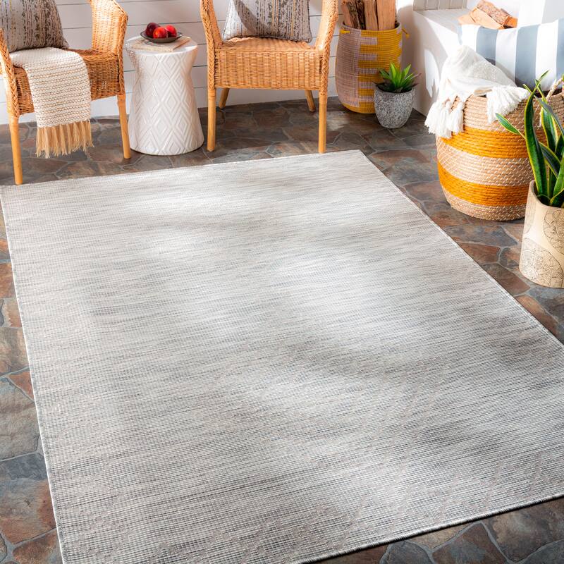 Artistic Weavers Benli Moroccan Tribal Outdoor Area Rug - 5'1" x 7' - Light Grey