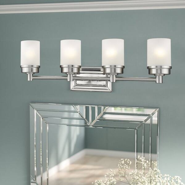 slide 1 of 7, Amettes 4 - Light / 3 - Light Brushed Nickel Vanity Light