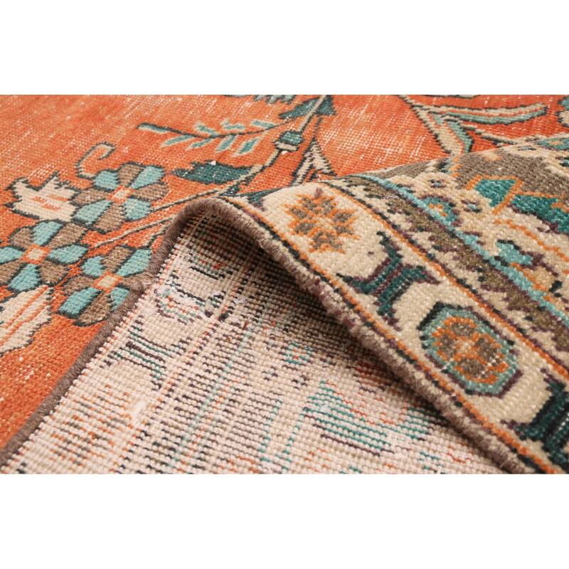 ECARPETGALLERY Hand-knotted Antalya Vintage Dark Copper Wool Rug - 9'9 x 11'10