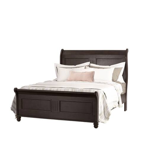 Abbyson Harrison Grey Solid Wood King Bed