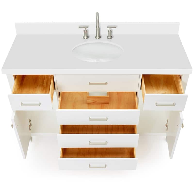 Ariel H055SWQOVO Bristol 55" Free Standing Single Oval Basin Vanity