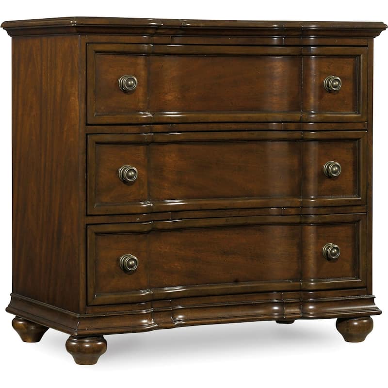 Hooker Furniture 36 Inch Wide 3 Drawer Rubberwood Dresser from the - Rich Traditional Mahogany