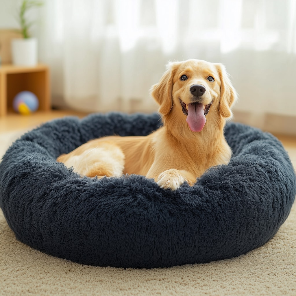 Deconovo Calming Donut Pet Bed OEKO-TEX Plush Washable