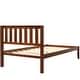 preview thumbnail 12 of 10, Solid Pine Wood Platform Bed Frame with Headboard - Durable Construction, Walnut