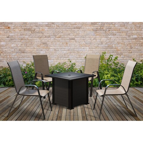 5 Piece Fire Pit Dining Set
