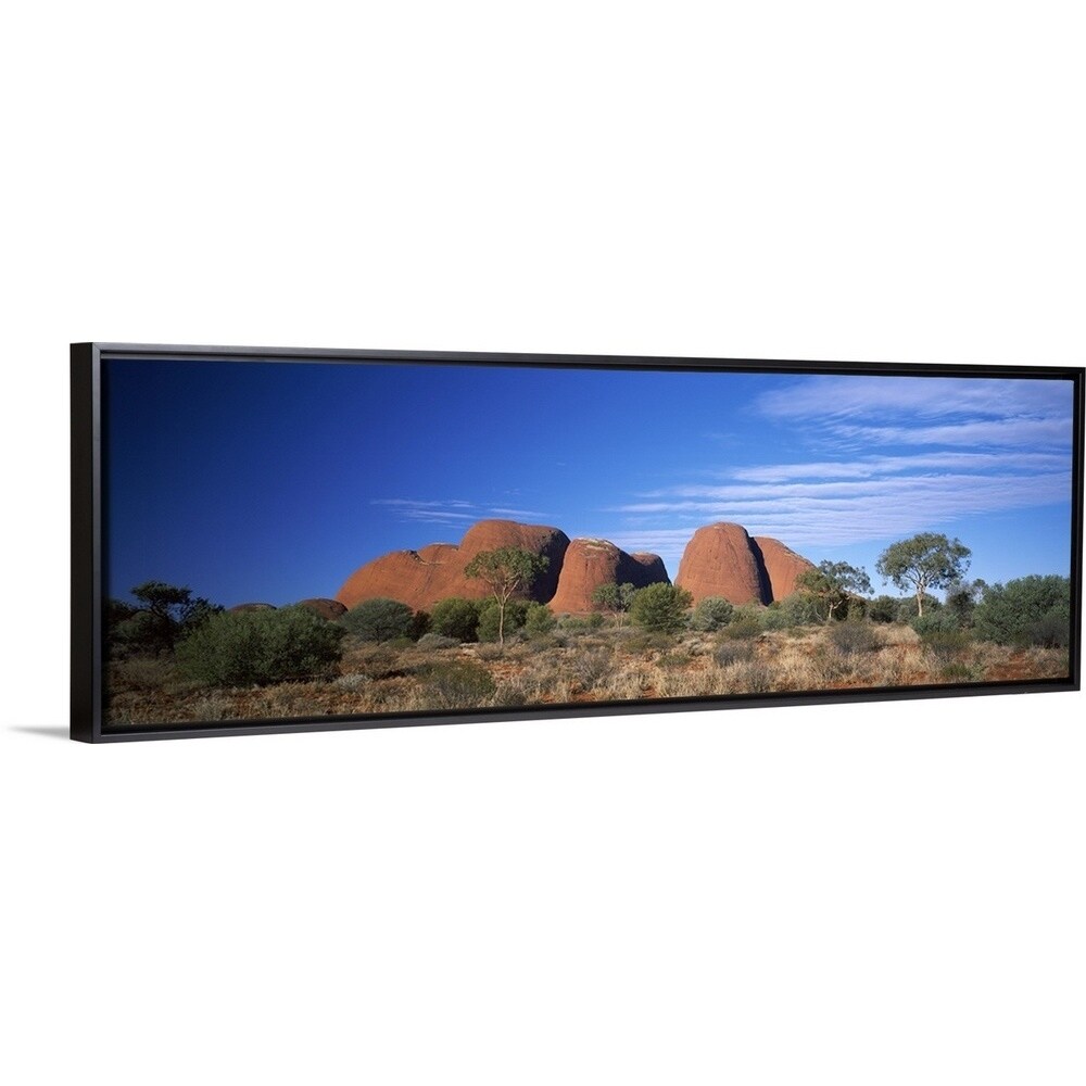 Shop Rock Formations On A Landscape Olgas Northern Territory Australia Black Float Frame Canvas Art Overstock 25510632
