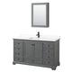 Option Dark Gray, Black Trim, White Quartz Top