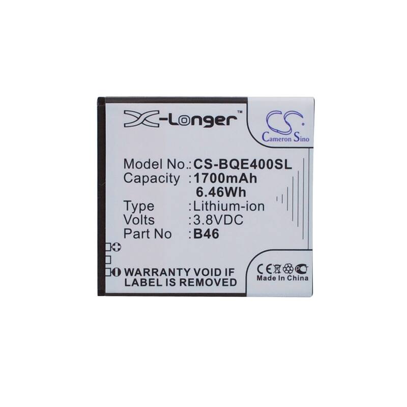 Battery for BQ 1700 Aquaris E4 B46 Mobile SmartPhone CS-BQE400SL X-Longer - Black