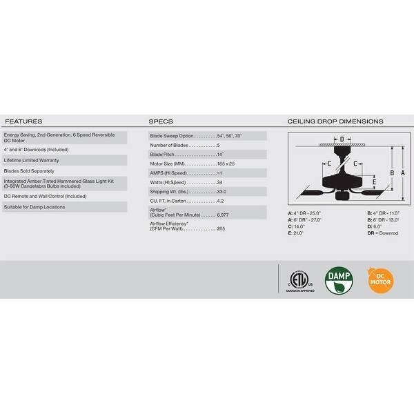 Shop Craftmade Olivier Olivier 54 70 5 Blade Indoor Outdoor
