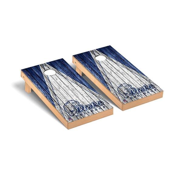 slide 2 of 5, Drake Bulldogs Triangle Cornhole Board Set
