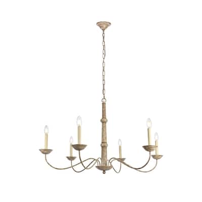 Elegant Lighting Merritt 6 Light 39-13/16" Wide Taper Candle