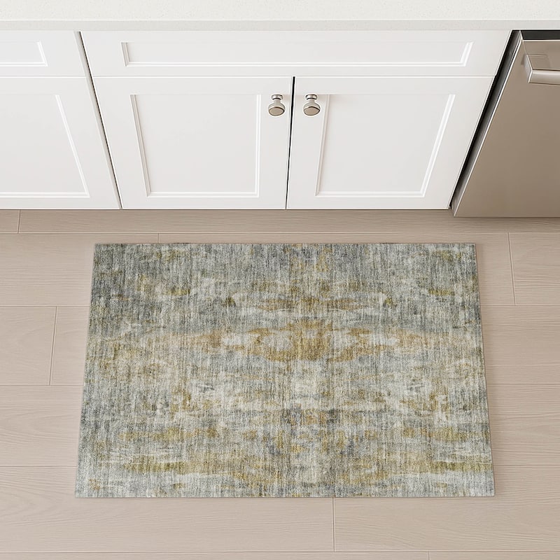 Machine Washable Indoor/ Outdoor Muted Ombre Chantille Rug